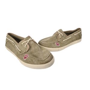 Indiana Hoosiers USA Cruzerz Boat Shoes Beige